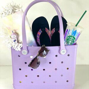 Large Rubber Beach Bag Waterproof Summer Tote for Travel Beach Wedding & Storage